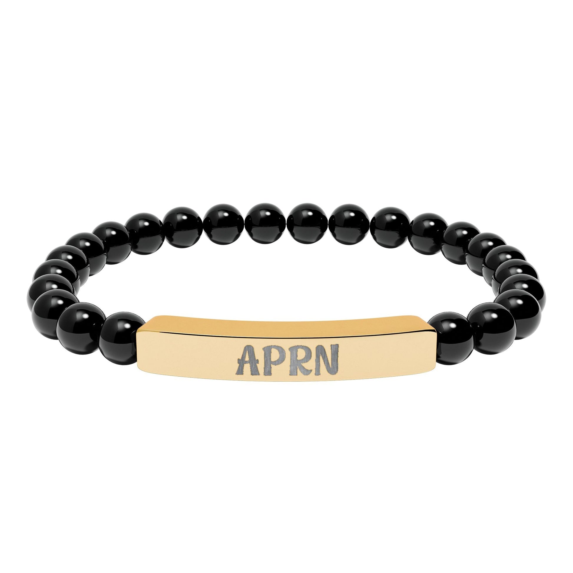APRN Natural Stone Engraved Bar Bracelet Printify
