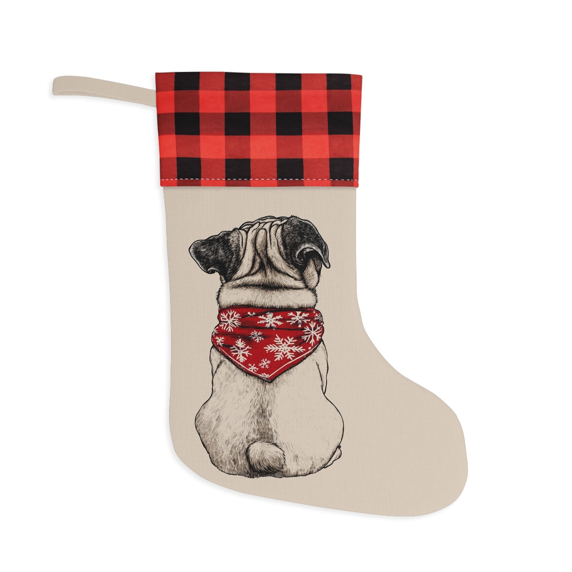 Pug Christmas Stocking - Personalization Available! Printify