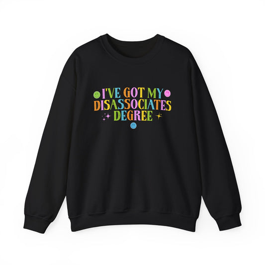 Disassociates Degree Crewneck Printify