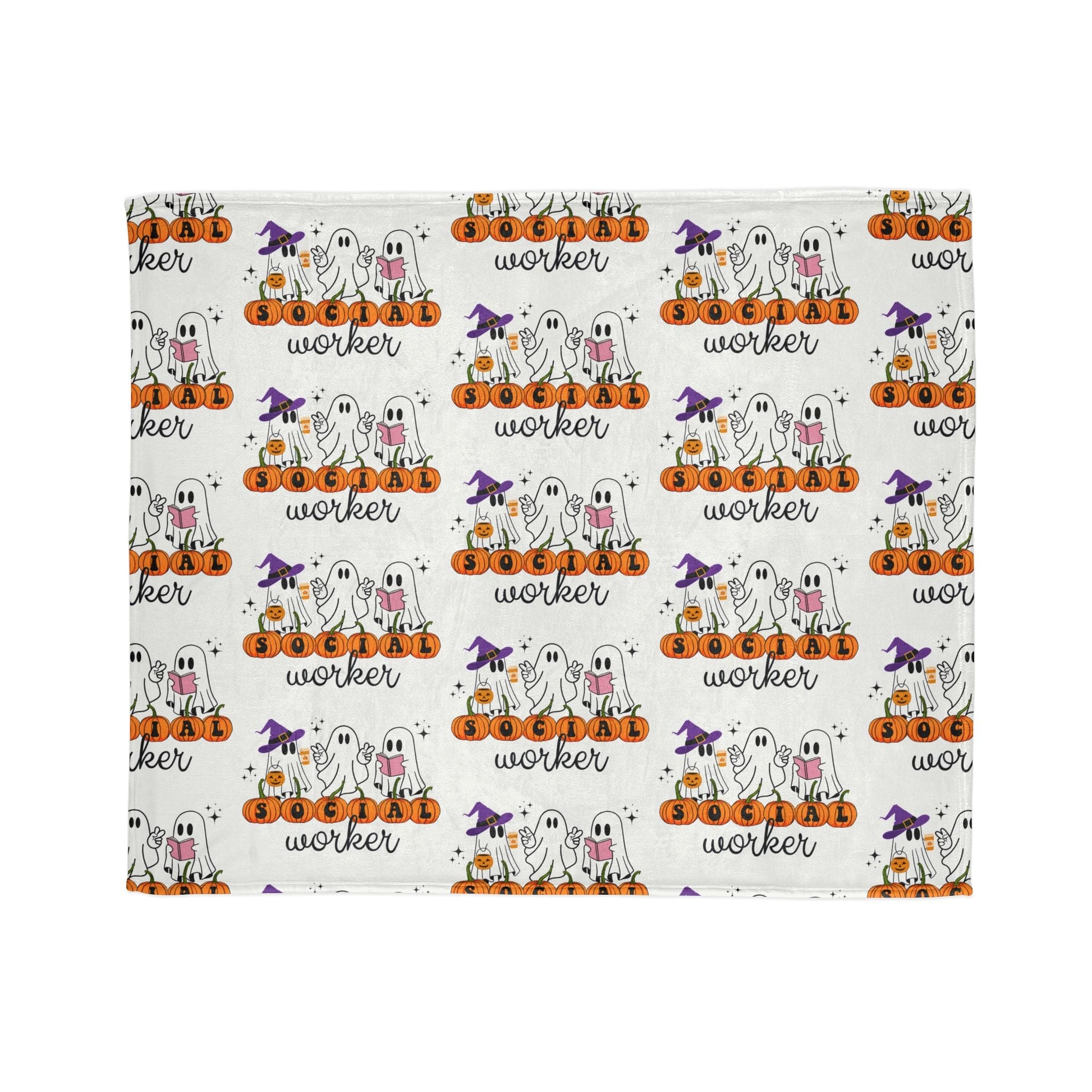 Social Worker Halloween Blanket Printify