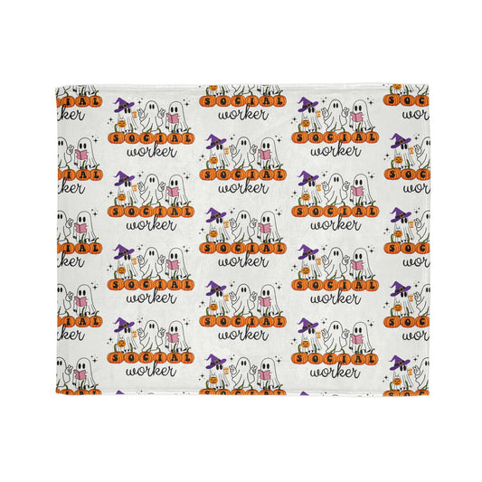 Social Worker Halloween Blanket Printify