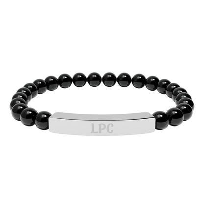 LPC Natural Stone Engraved Bar Bracelet