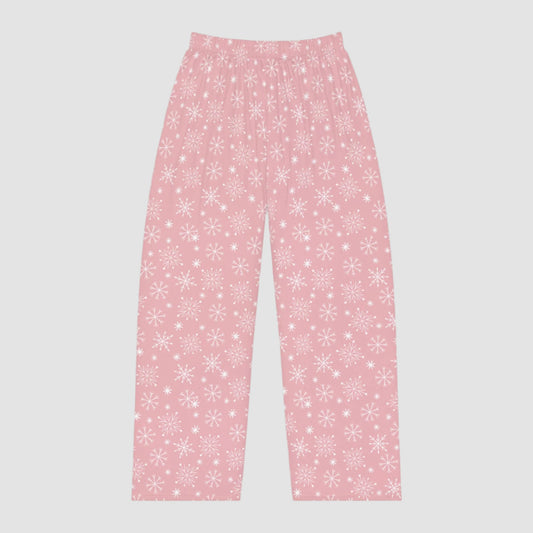 Pink Snowflakes Women's PJ Pants