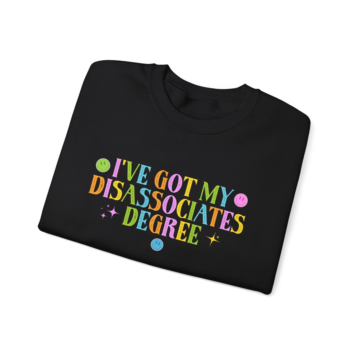 Disassociates Degree Crewneck Printify