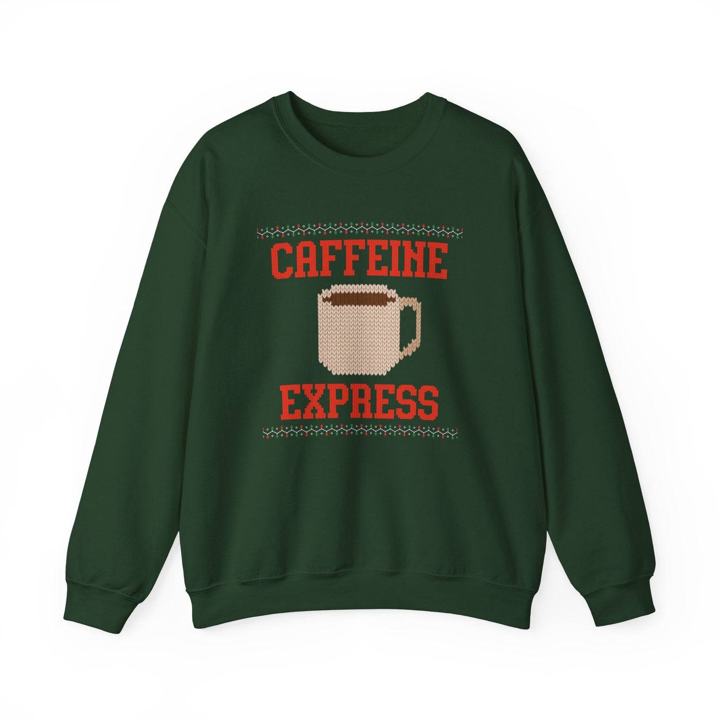 Caffeine Express - Ugly Christmas Crewneck Printify