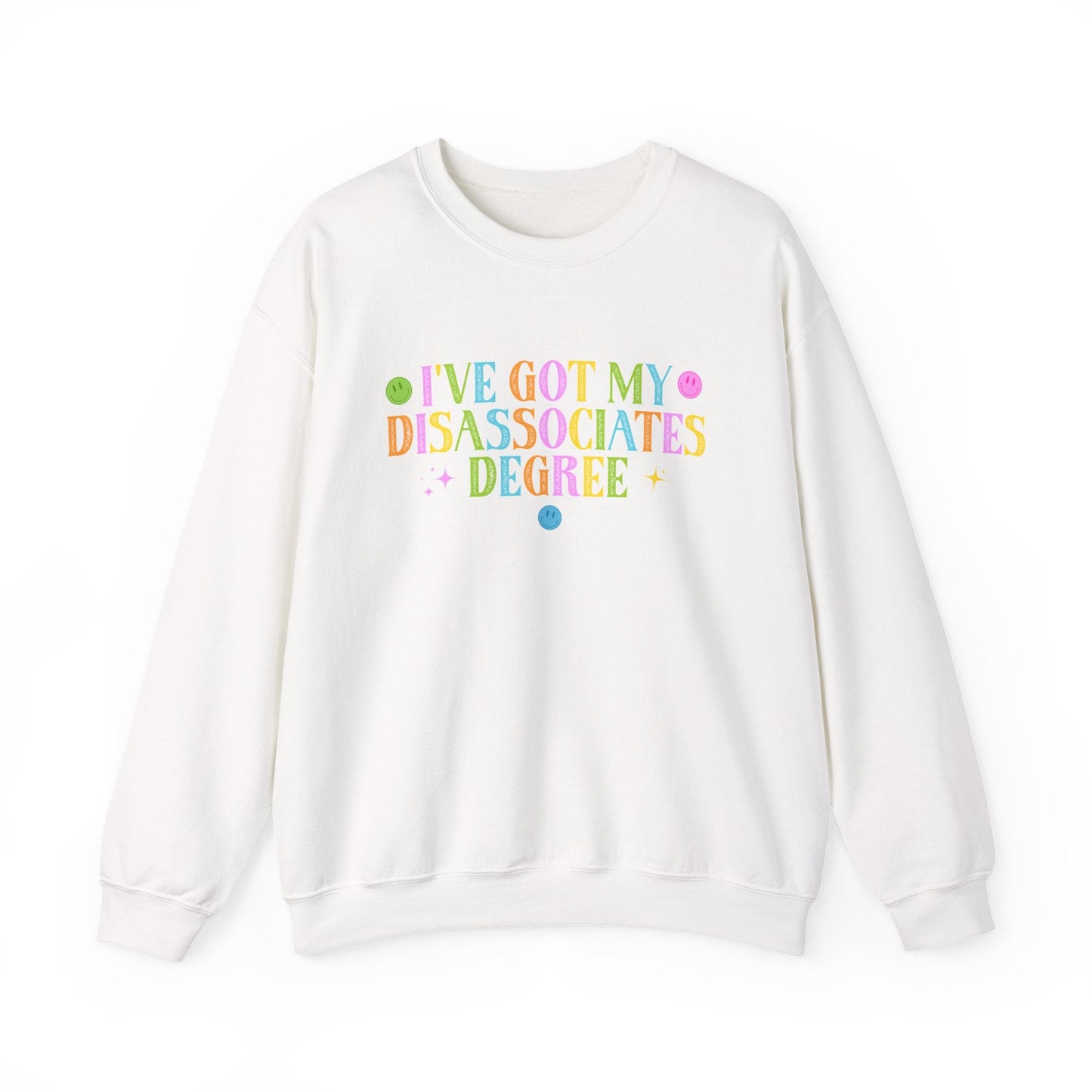 Disassociates Degree Crewneck Printify