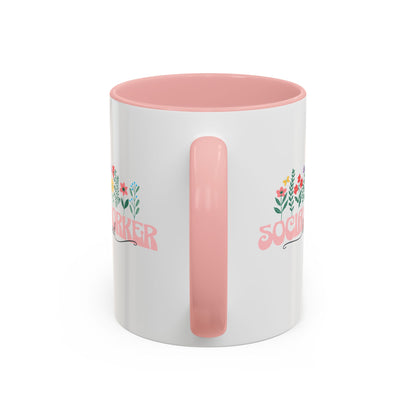 Floral Licensed Social Worker Mug (11oz)