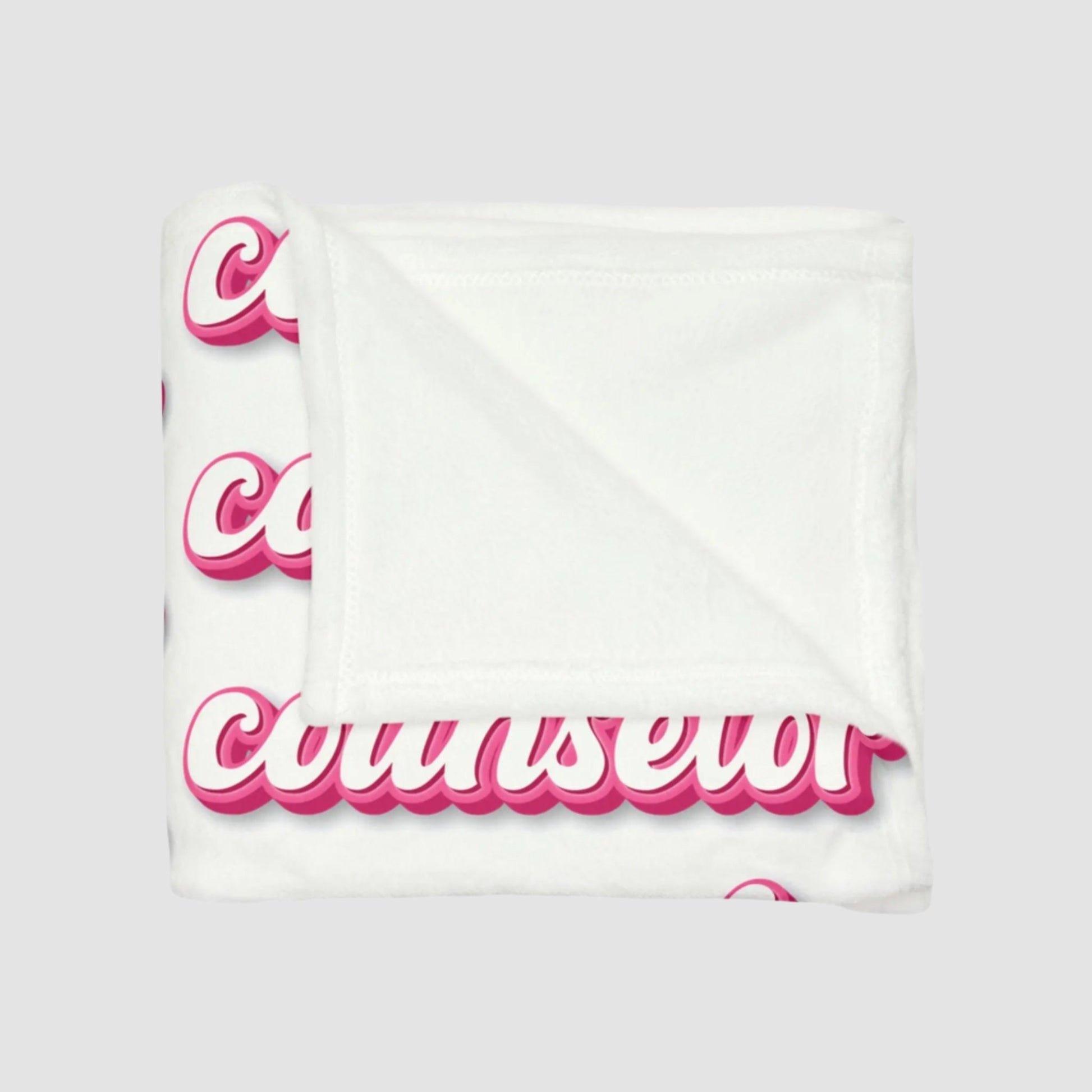 Pink Counselor Soft Polyester Blanket Printify