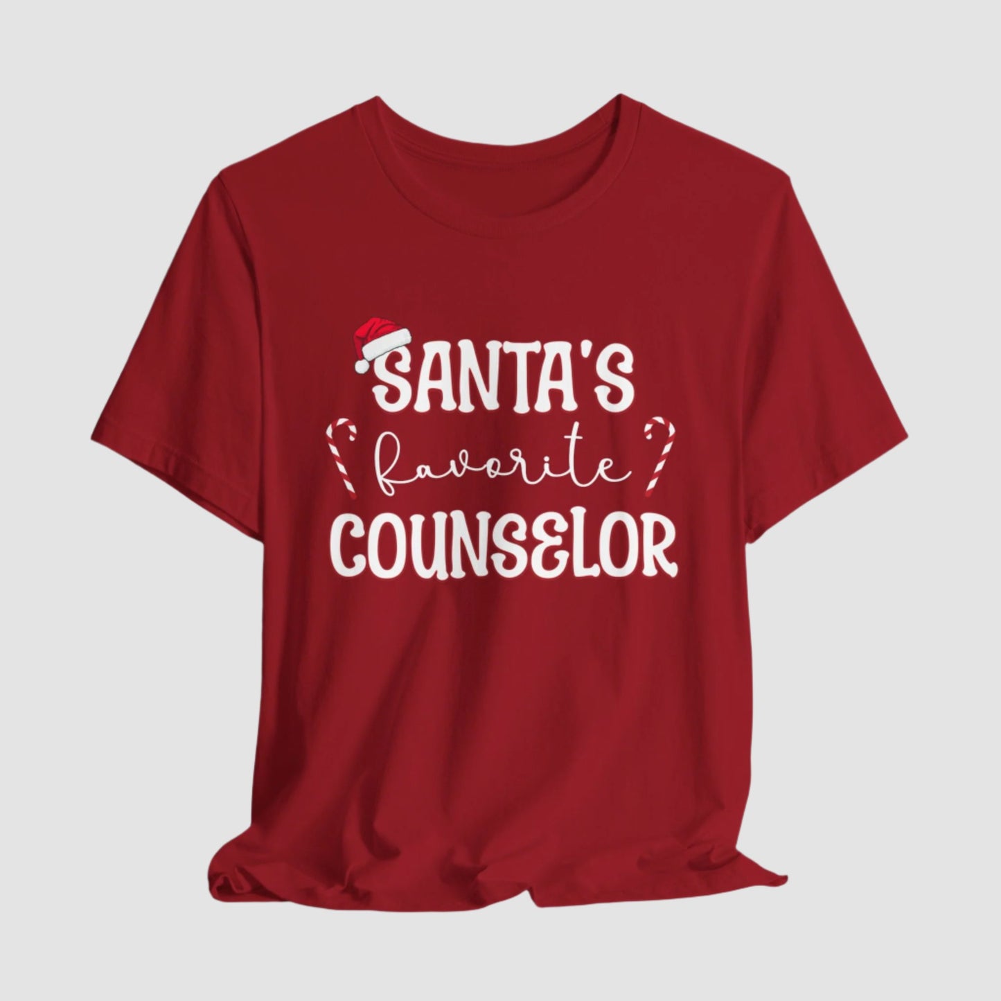 Santa's Favorite Counselor Unisex Bella+Canvas Tee