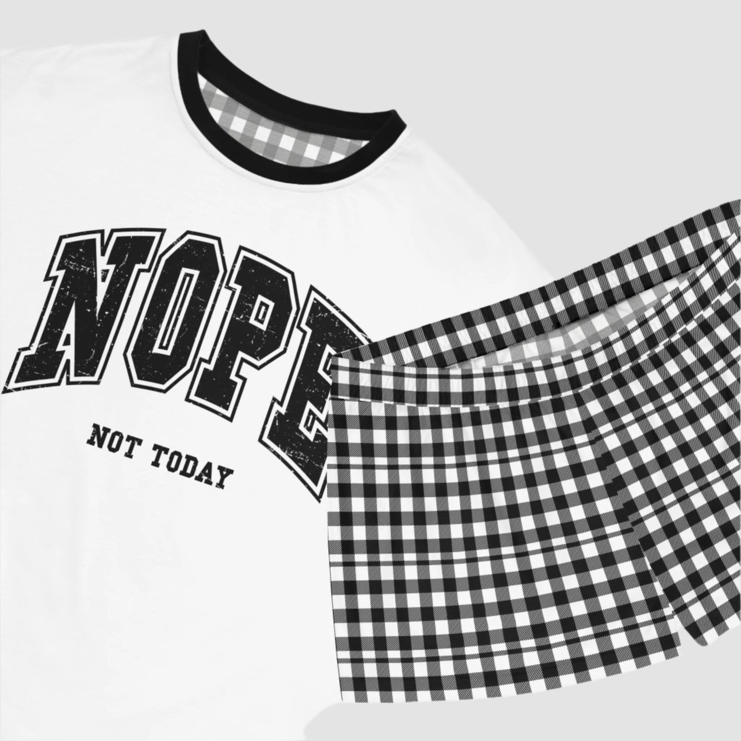 Nope Not Today Women's Short PJ Set