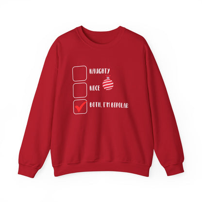 Naughty, Nice, Bipolar Crewneck Printify
