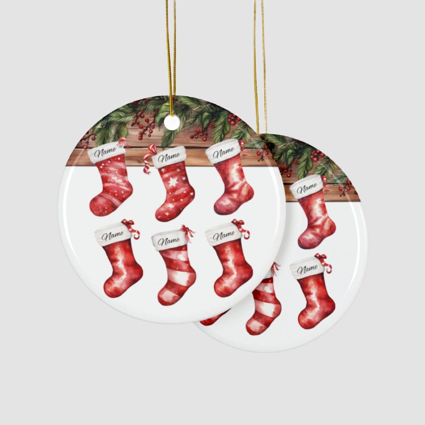 Personalized Ornament (6 Stockings)