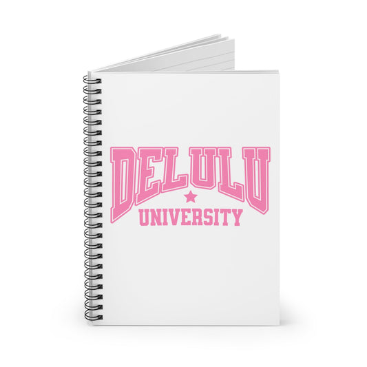 Delulu University Spiral Notebook Printify