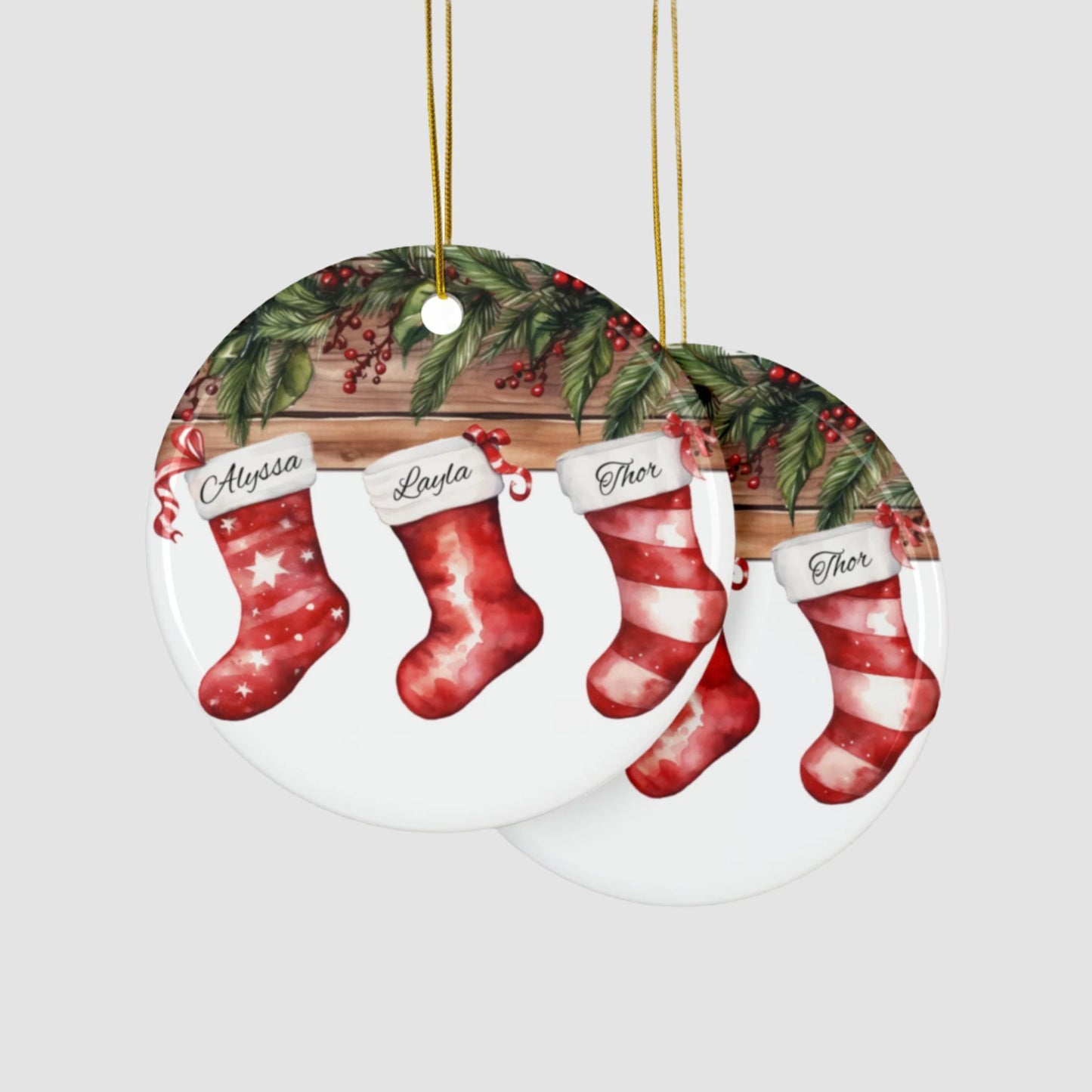 Personalized Ornament (3 Stockings)