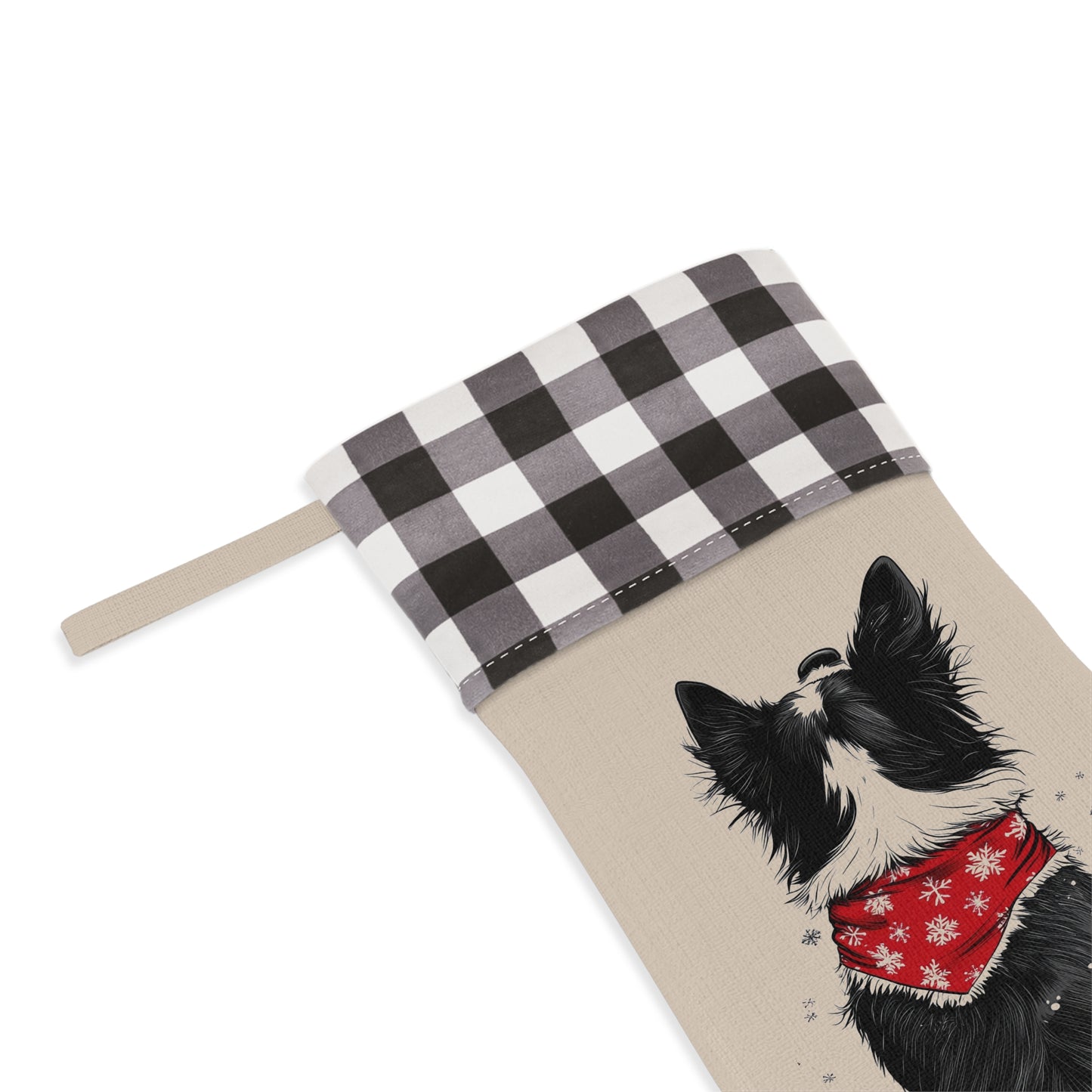 Border Collie Christmas Stocking - Personalization Available!