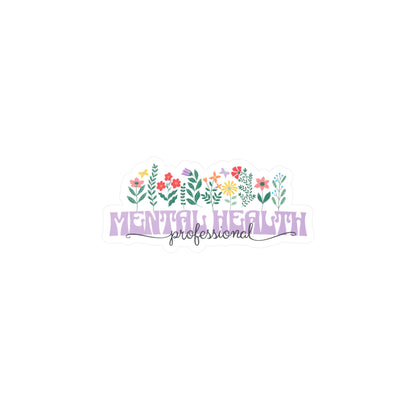 Floral Mental Health Professional Vinyl Decal