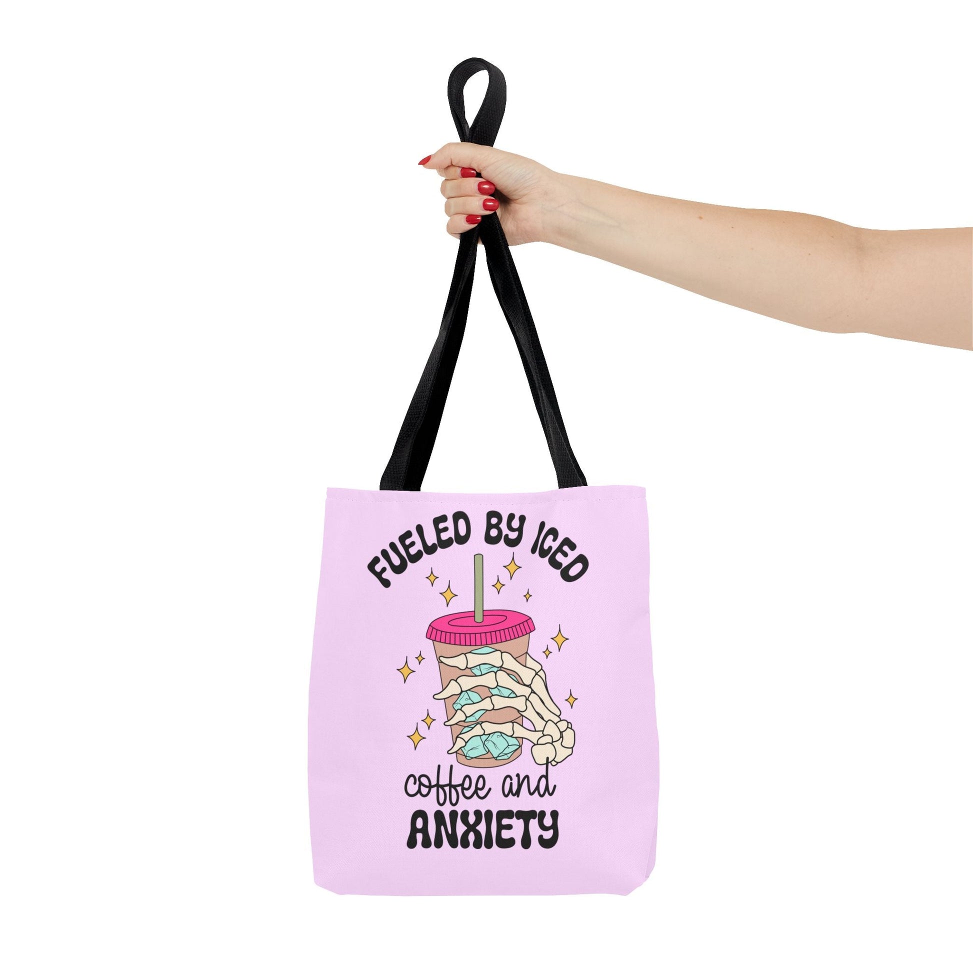 Fueled By Iced Coffee And Anxiety Tote Printify