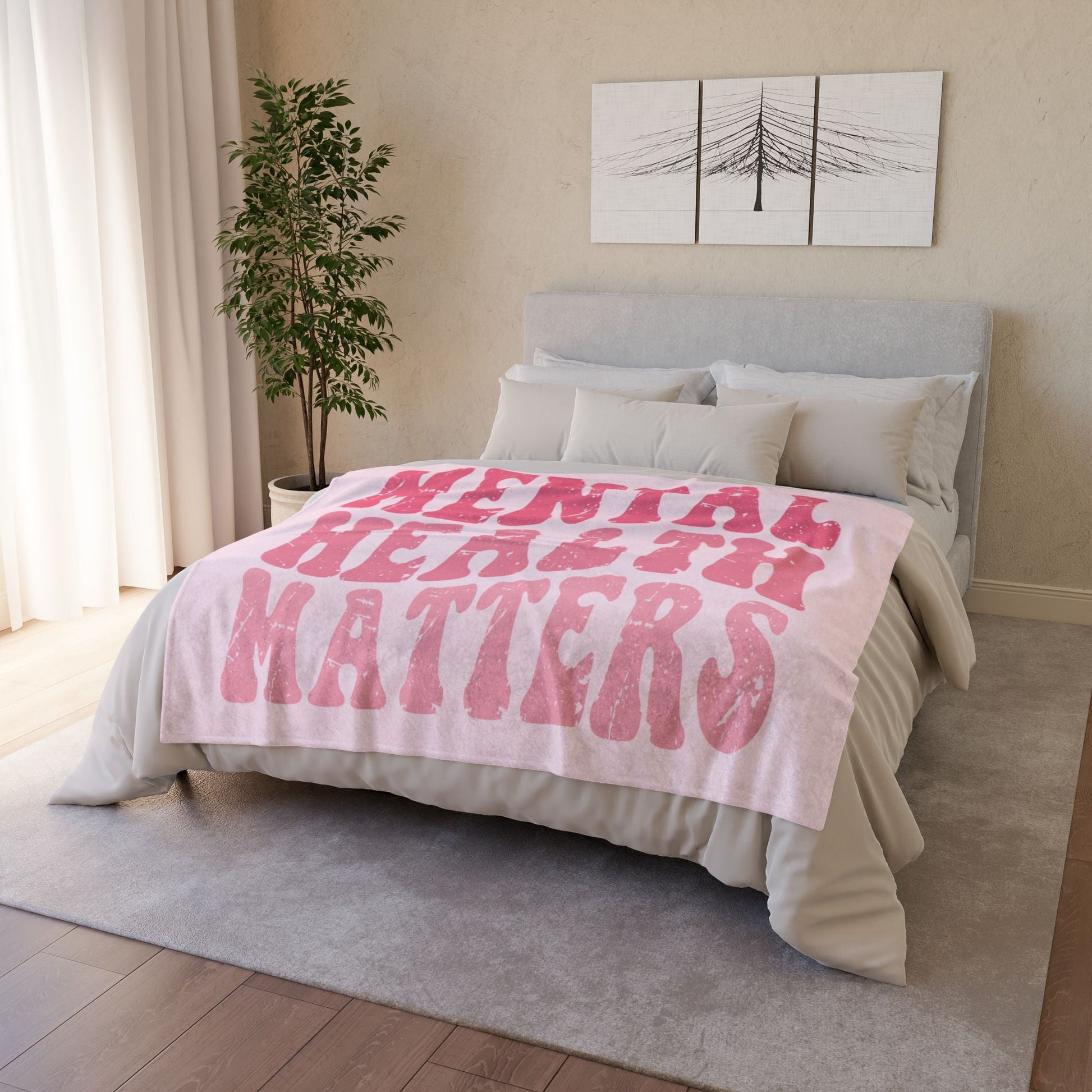 Mental Health Matters Blanket Printify