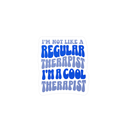 The Cool Therapist (Blue) Vinyl Decal Printify
