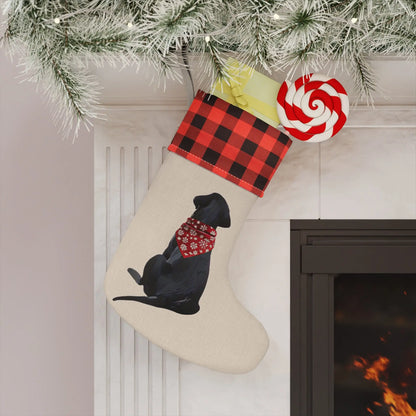 Black Lab Christmas Stocking - Personalization Available! - MindLyssMoments LLC