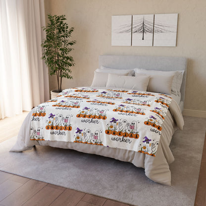 Social Worker Halloween Blanket Printify