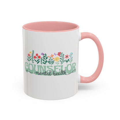 Floral Mental Health Counselor Mug (11oz)