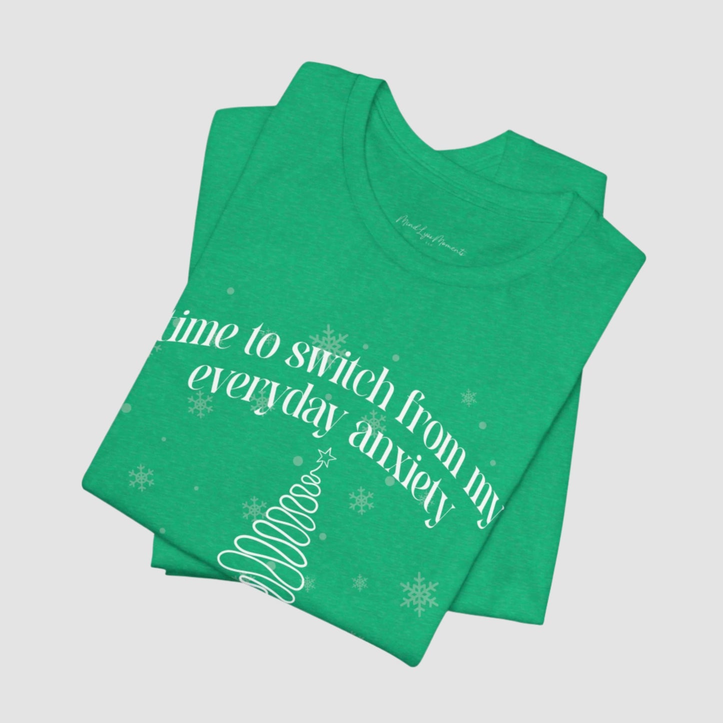 Fancy Christmas Anxiety Unisex Bella+Canvas Tee