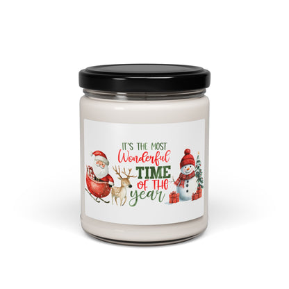The Most Wonderful Time of The Year Candle (9oz) Printify
