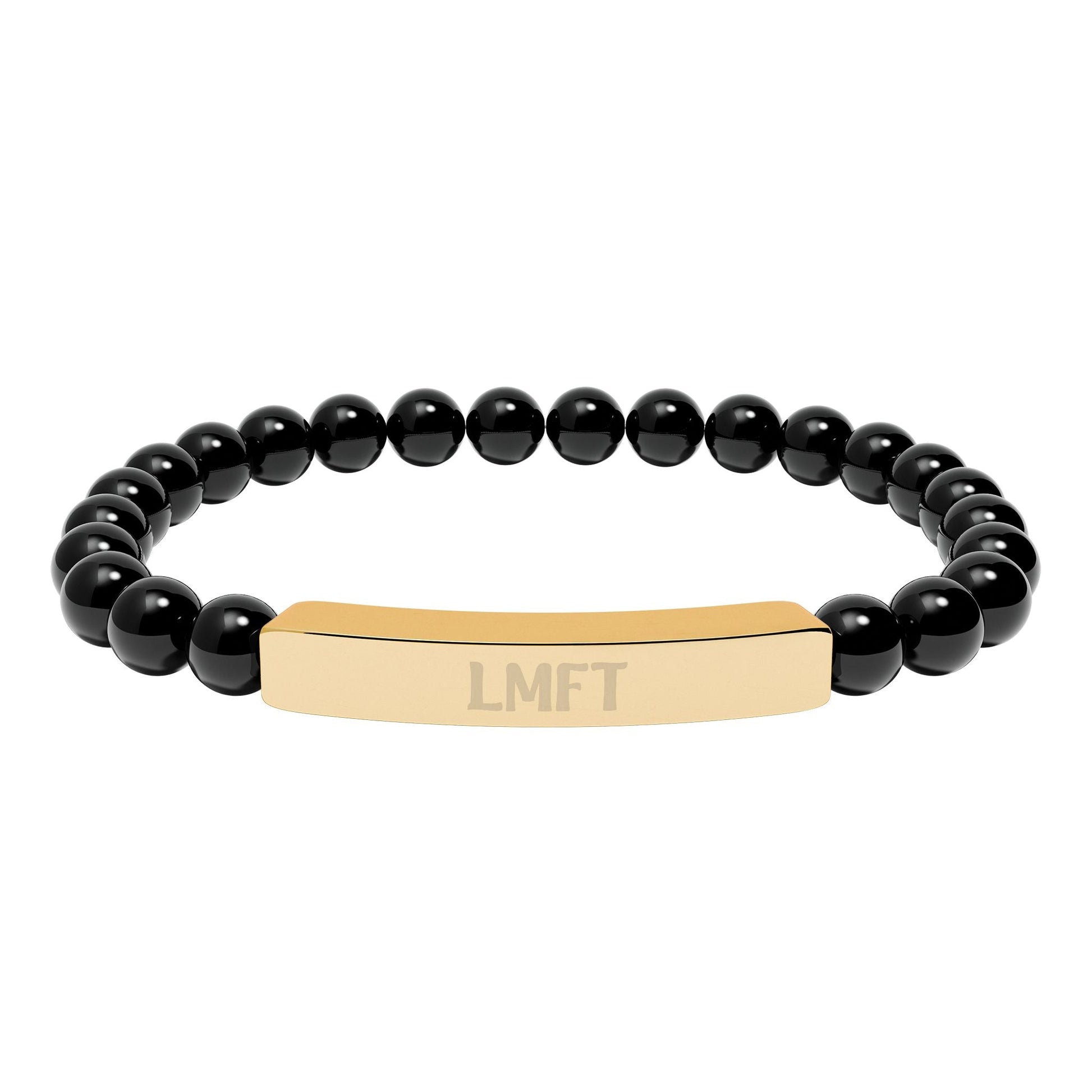 LMFT Natural Stone Stretch Bar Bracelet Printify