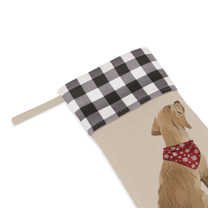 Yellow Lab Christmas Stocking - Personalization Available! Printify