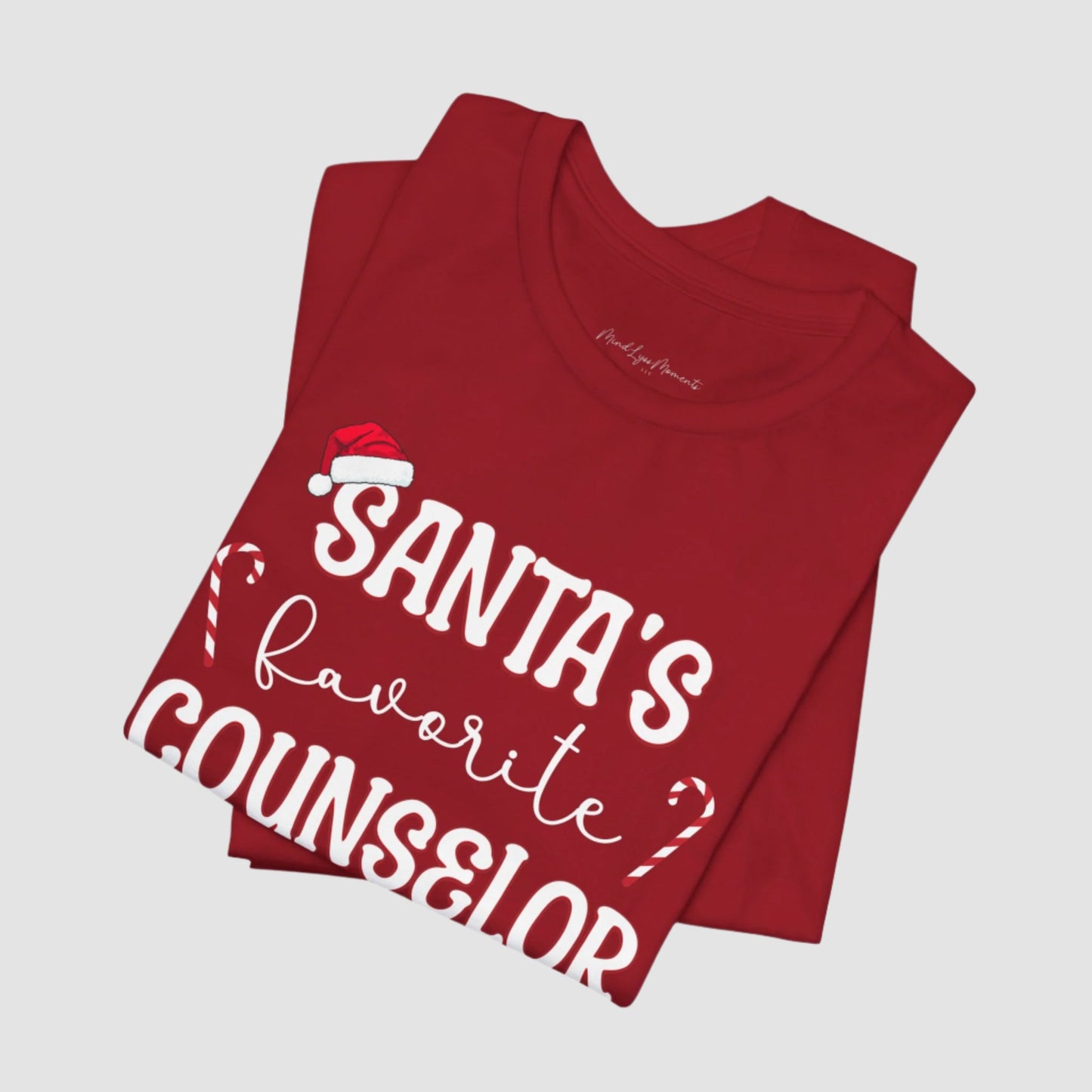 Santa's Favorite Counselor Unisex Bella+Canvas Tee