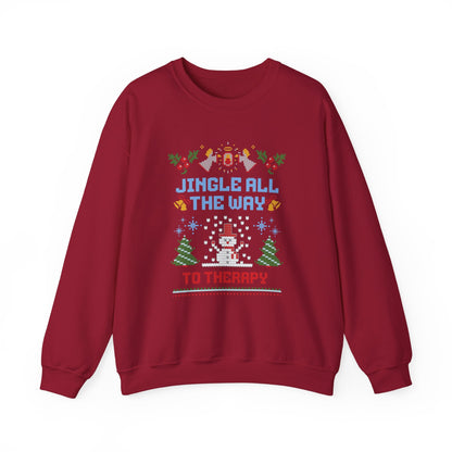 Jingle All The Way To Therapy Crewneck Printify