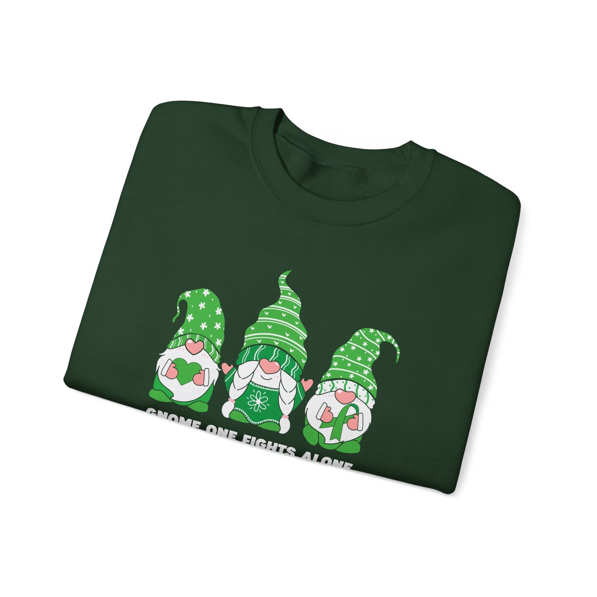 Gnome One Fights Alone Crewneck Printify