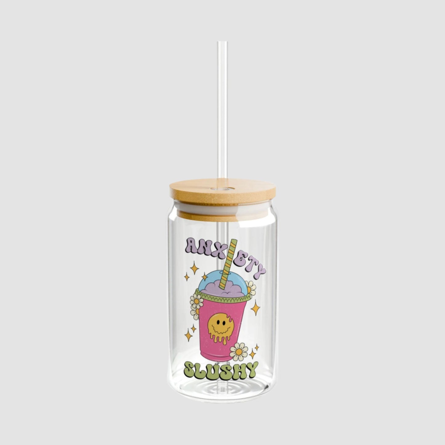 Anxiety Slushy Sipper Glass (16oz)