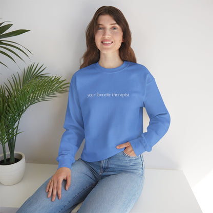Your Favorite Therapist Crewneck Printify