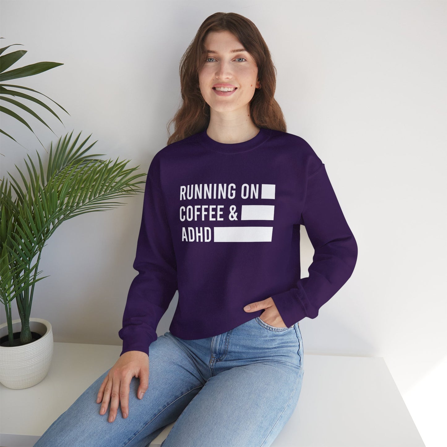 Running on Coffee and ADHD Crewneck
