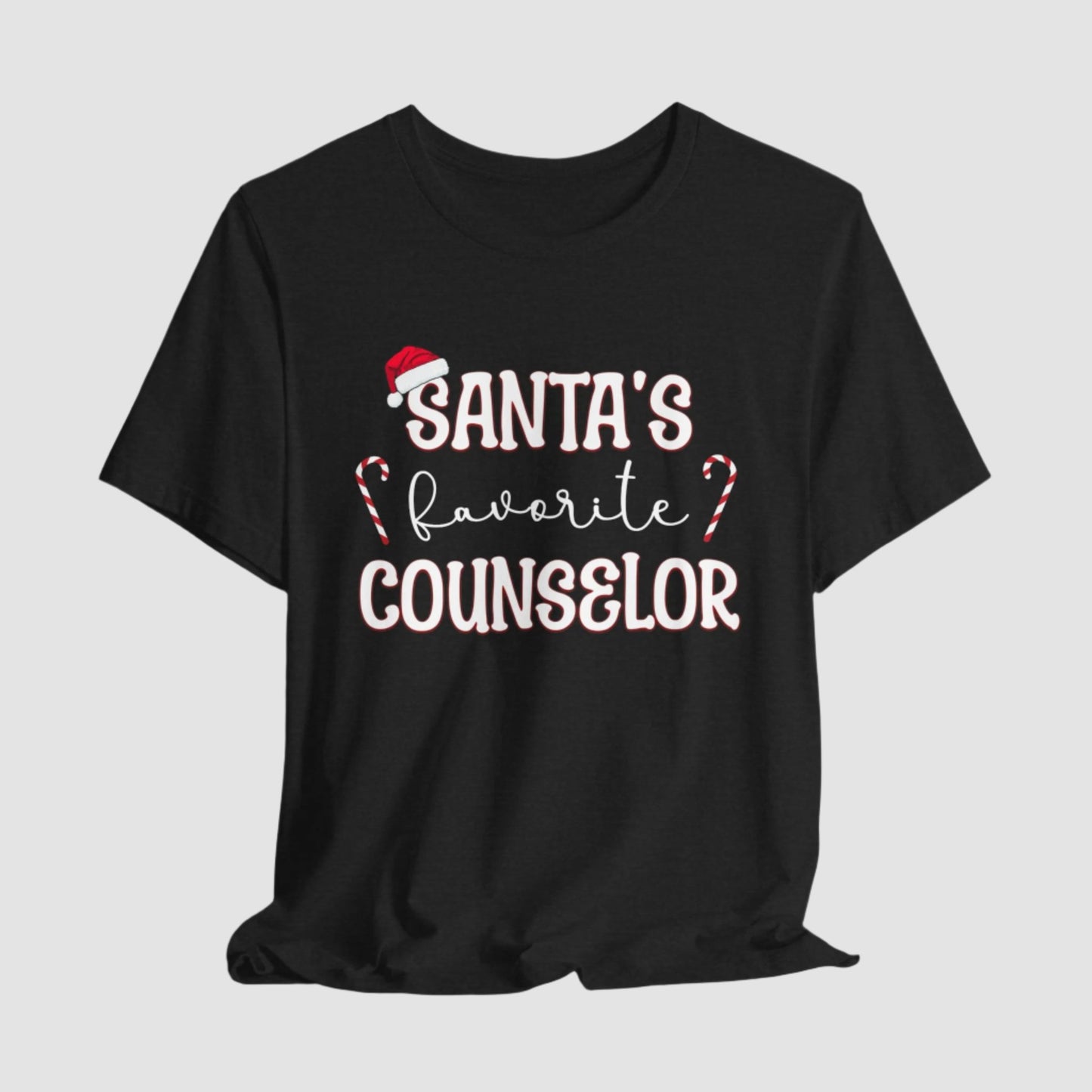 Santa's Favorite Counselor Unisex Bella+Canvas Tee