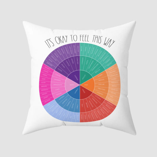 Feelings Wheel Pillow Printify