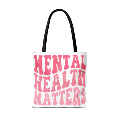 Pink Mental Health Matters Tote Printify
