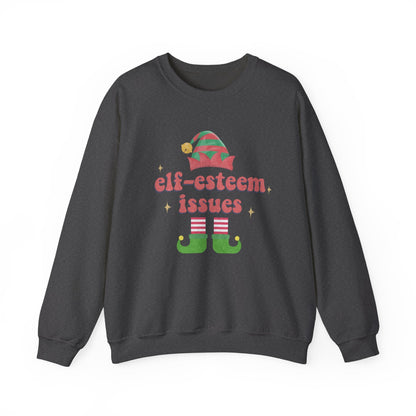 Elf-Esteem Issues Crewneck Printify