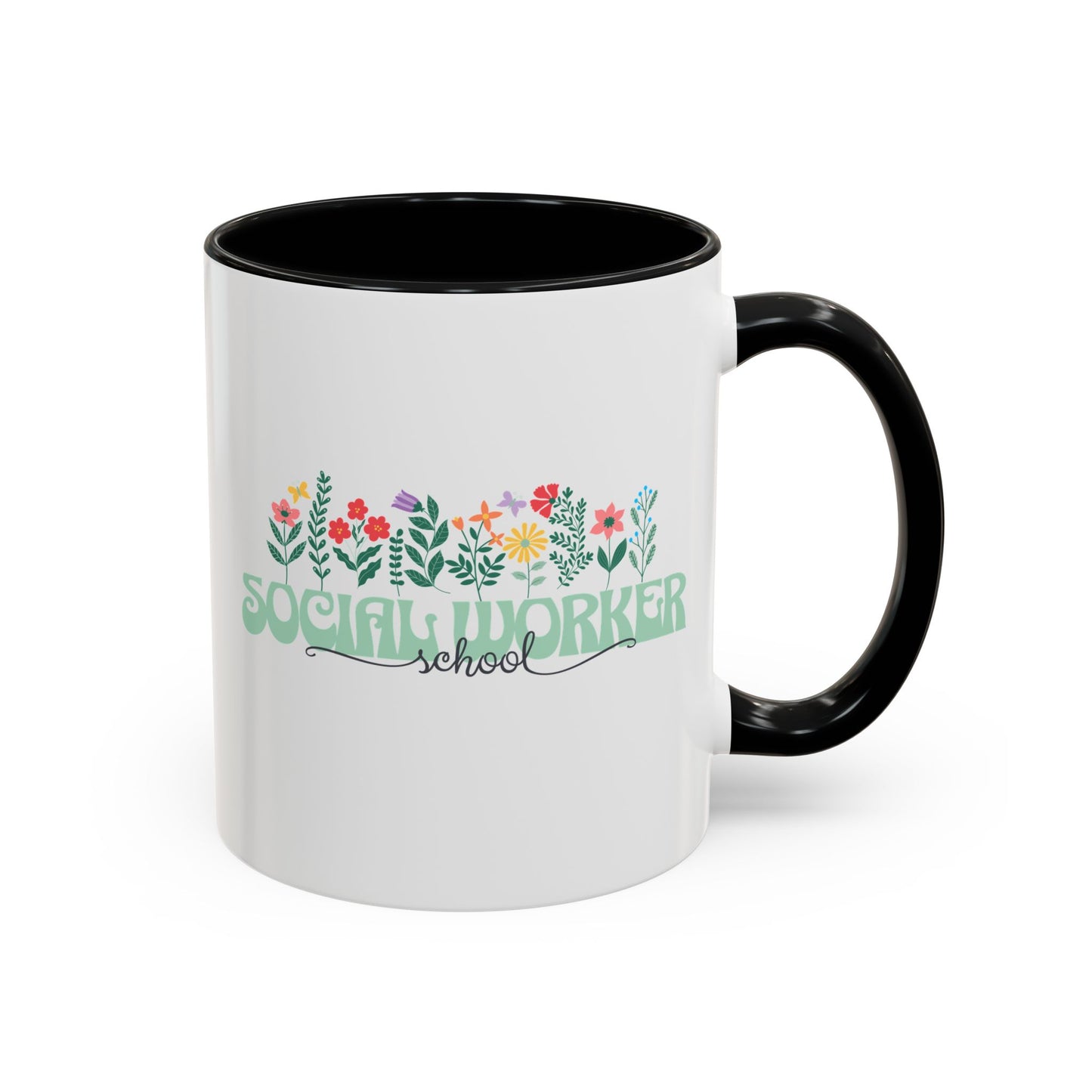 Floral School Social Worker Mug (11oz)