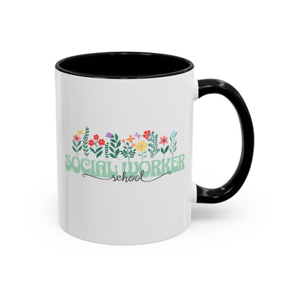 Floral School Social Worker Mug (11oz)