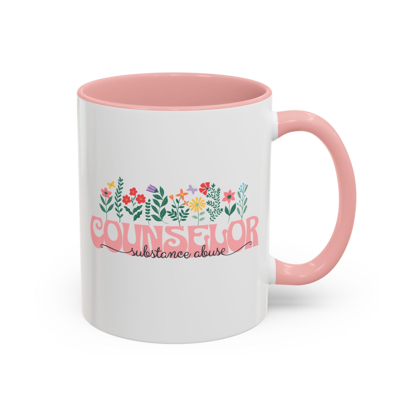 Floral Substance Abuse Counselor Mug (11oz)