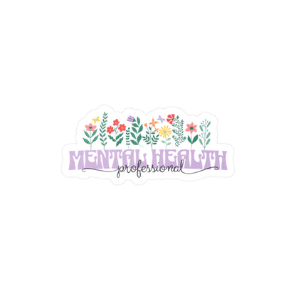 Floral Mental Health Professional Vinyl Decal