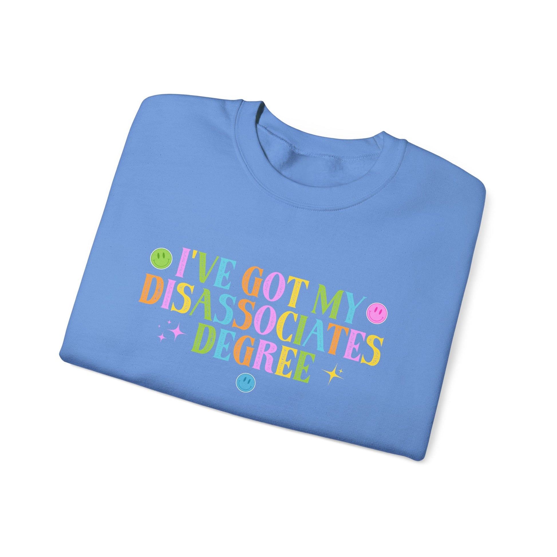 Disassociates Degree Crewneck Printify