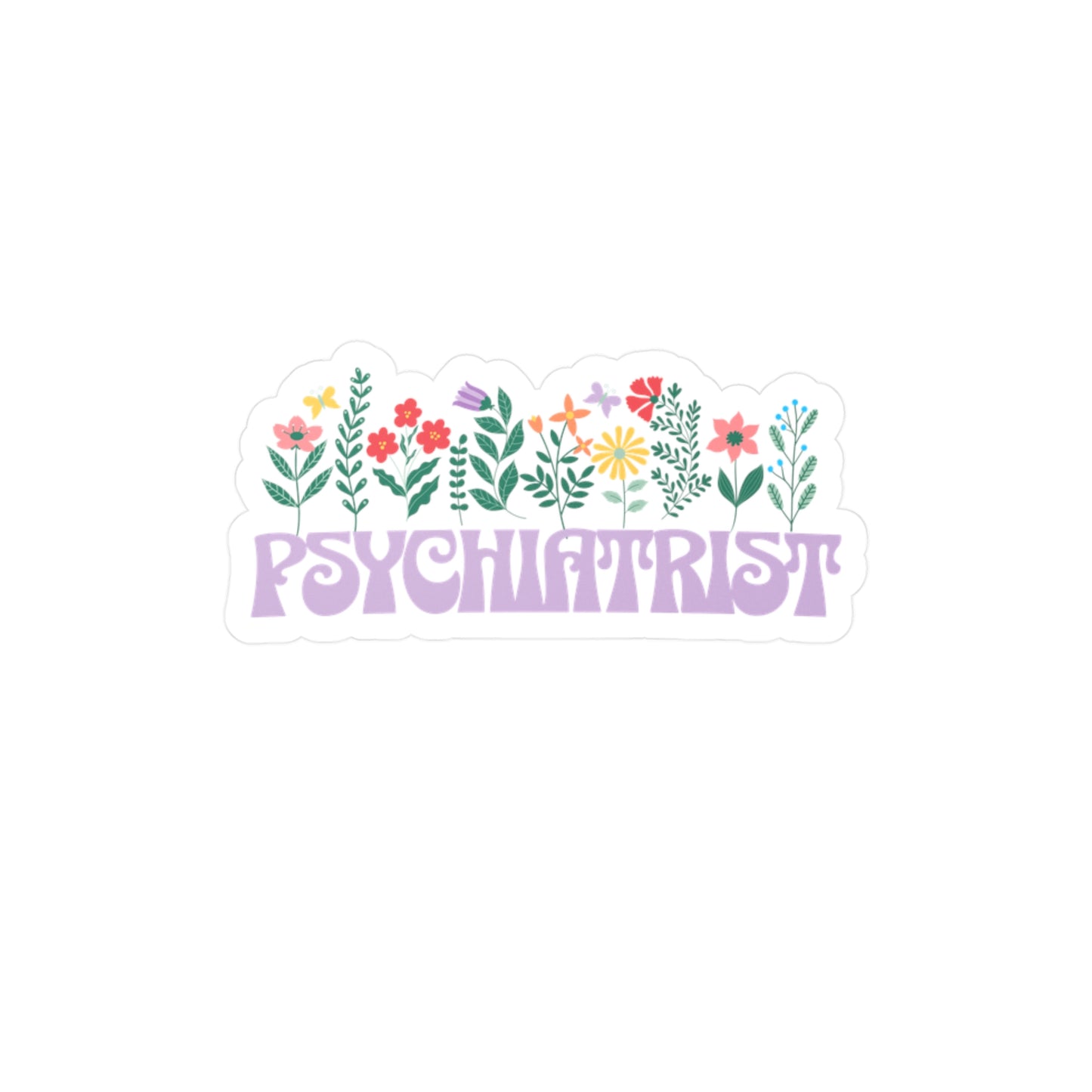 Floral Psychiatrist Vinyl Decal