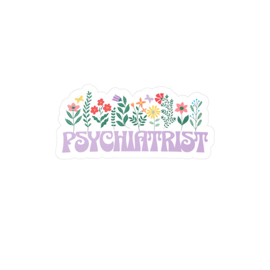 Floral Psychiatrist Vinyl Decal