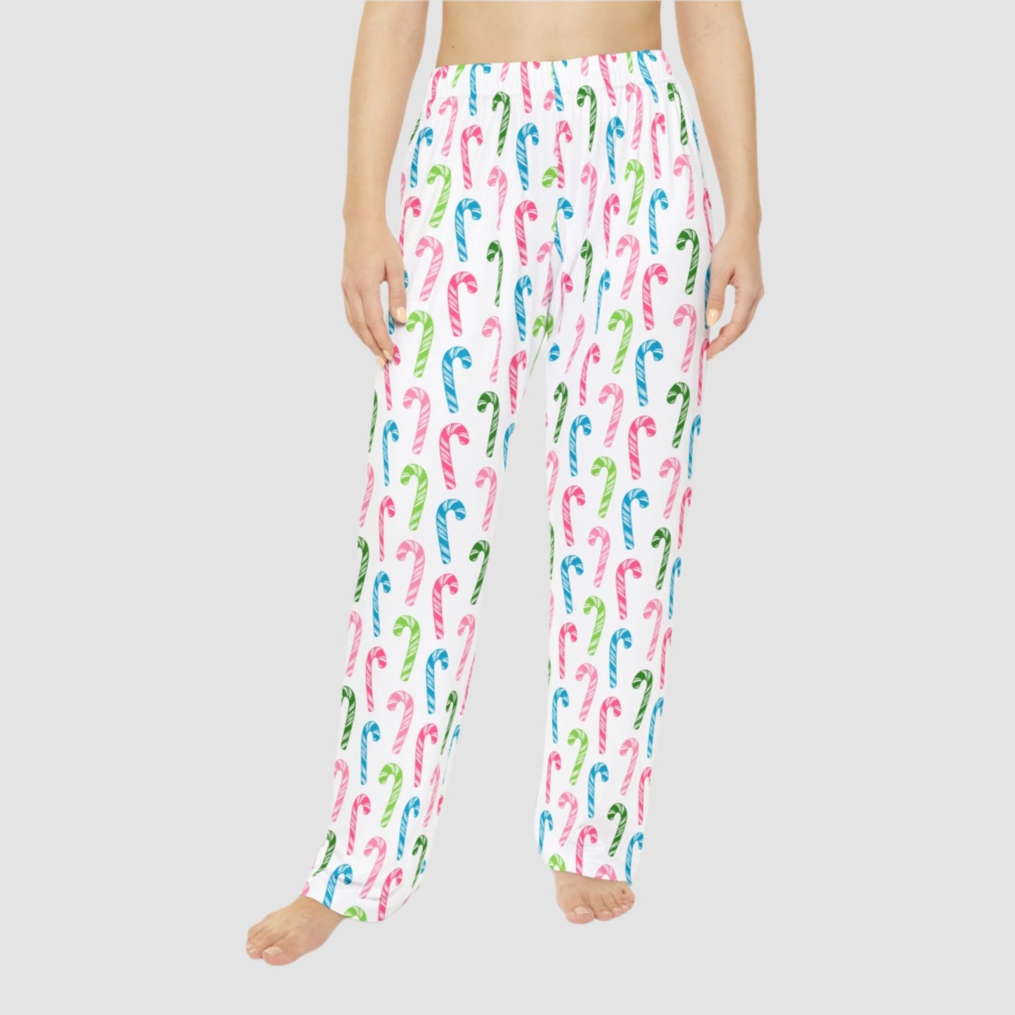 Vibrant Candy Canes Women's PJ Pants