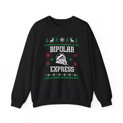 Bipolar Express - Ugly Christmas Crewneck Printify