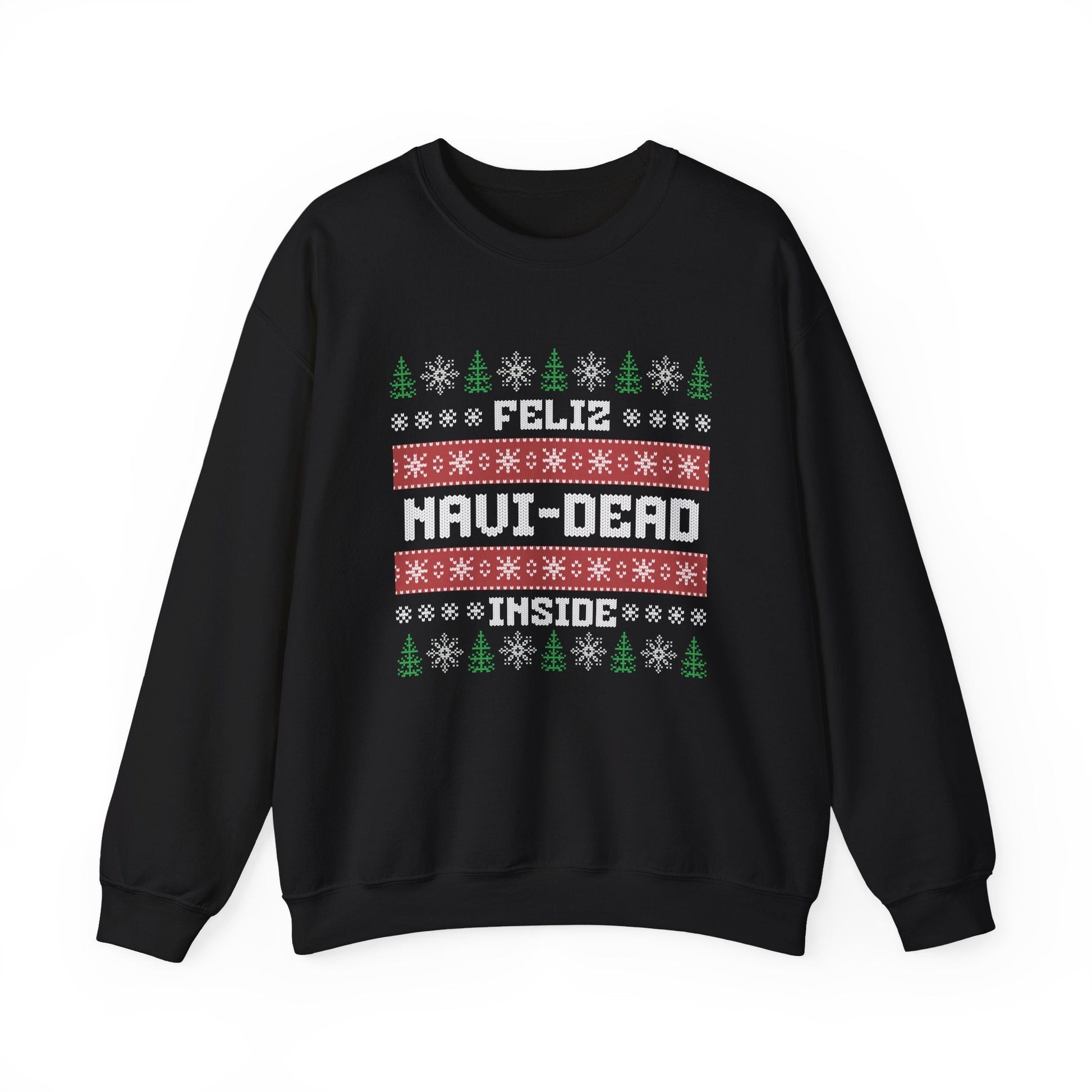 Feliz Navi-Dead Inside Ugly Christmas Crewneck Printify